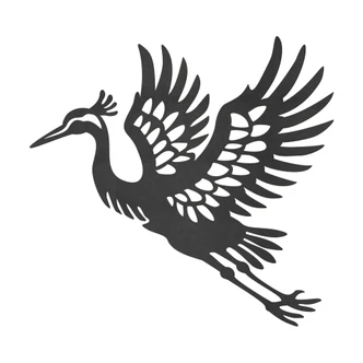 MDF Decoratie Kraanvogel - elegante vogel 