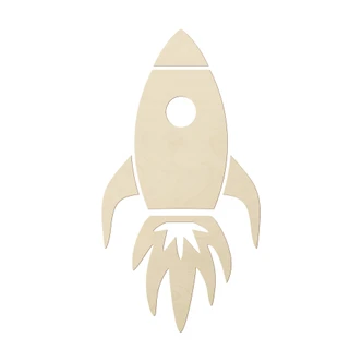 Holzdeko Rakete XXL - Pappel 