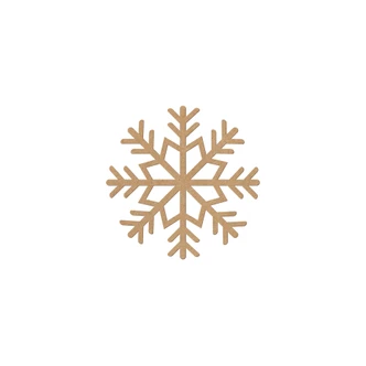 Väggdekorationer i trä snöflinga - MDF natur 