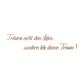 Holz-Deko 3D Schriftzug Träume nicht dein Leben... - Mahagoni Holz-Deko 3D Schriftzug Träume nicht dein Leben... - Mahagoni