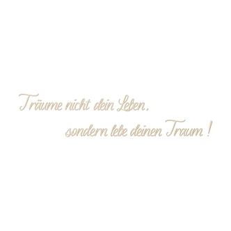 Holz-Deko 3D Schriftzug Träume nicht dein Leben... - Pappel Holz-Deko 3D Schriftzug Träume nicht dein Leben... - Pappel