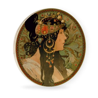 Wall Circle Wood Mucha - the Brunette 