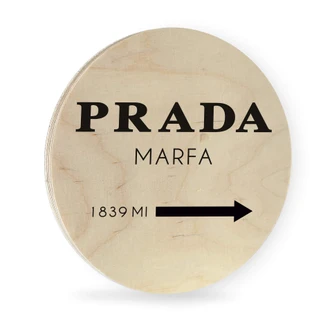 Cuadro de madera - Prada Marfa - Redondo 