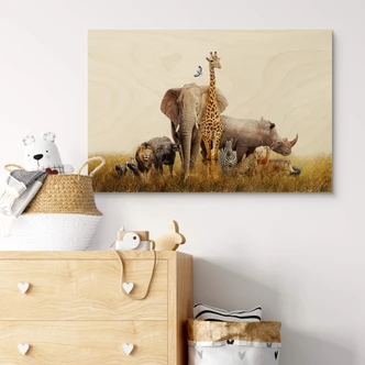 Afrikanska djur Träposter 