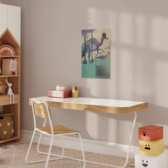 Holzbild Corythosaurus - Braun 