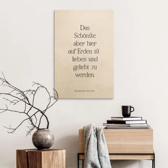 Holzbild Das Schönste auf Erden 