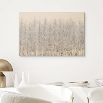 Holzbild Birkenwald im Winter - EMELIEmaria 
