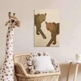 Houten Poster Goed Blauw - Luipaarden 