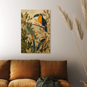 Houten Poster Goed Blauw - Vogels in een Paradijs 