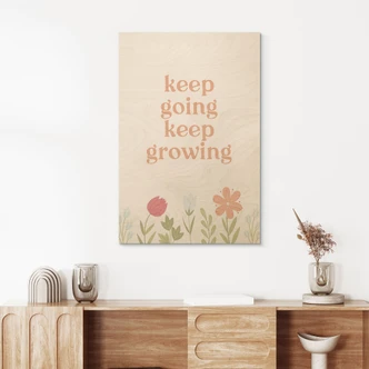Cuadro de madera Keep going keep growing 