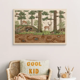 Holzbild Wimmelbild Waldtiere - Kikki Belle 