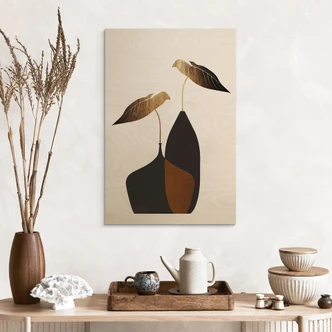 Scandinavisch Houten Wanddecoratie Boeket - Kubistika 