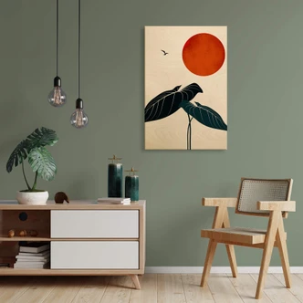 Holzbild Kubistika - Träume in der Nacht 