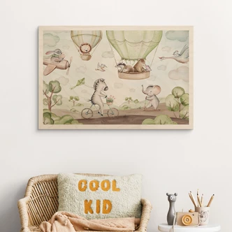 Holzbild Ballonfahrt der Tierfreunde - Kvilis 