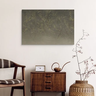 Cuadro de madera helecho en el bosque nuboso en verde - Ms Tiff 