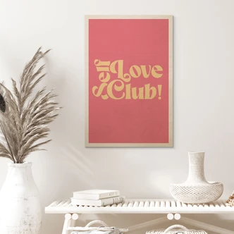 Holzbild Self Love Club Pink - Prints by Ayleen 