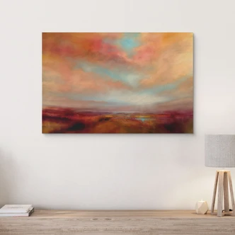 Houten Wanddecoratie Lichtgevend veld in het zonlicht - Schmucker 