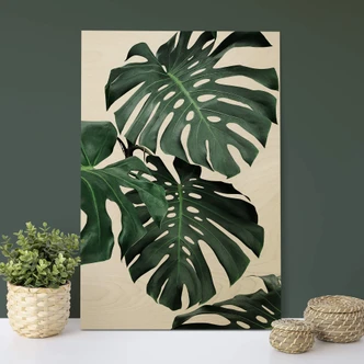 Stampa su legno Sisi & Seb - Monstera 