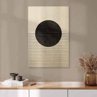 Houten Poster Miuus Studio - Abstracte Cirkel & Strepen 