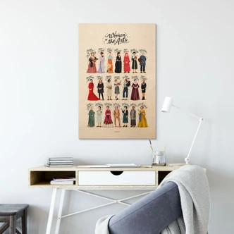Wooden Poster Famous women in art - Tohmé 