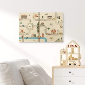Kinderzimmer Holzbild Oliver Robins - Spielstraße 