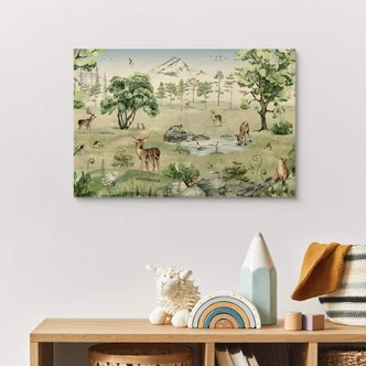 Holzbild Kikki Belle - Wald der Rehe 