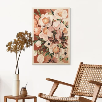Houten Poster Orchidee bloemen - Zwara 