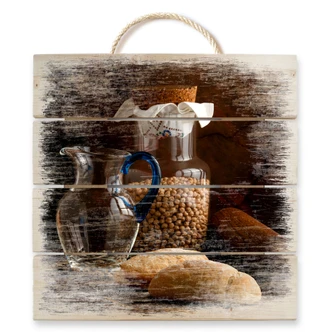 Holzbild Laercio - Italian Breads - 40x41,5 cm 