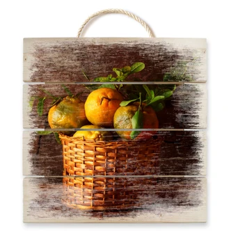 Cuadro de madera Laercio - Agricultores Limones - 40x41,5 cm 