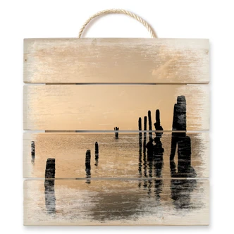 Obraz drewniany Plakat o zachodzie słońca - 40x41,5 cm Obraz drewniany Plakat o zachodzie słońca - 40x41,5 cm