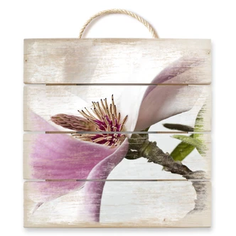 Holzbild Magnolie - 40x41,5 cm 