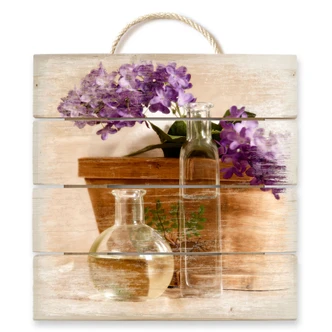 Cuadro de madera ambiente spa - 40x41,5 cm 