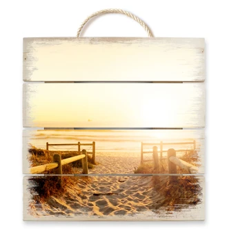 Holzbild Sunset at the Beach - 40x41,5 cm 