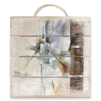 Holzbild Schmucker - Weisse Komposition - 40x41,5 cm 