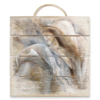 Holzbild Schmucker - Hingabe - 40x41,5 cm 