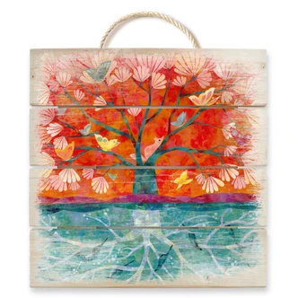 Holzbild Blanz - Baum des Lebens - 40x41,5 cm 