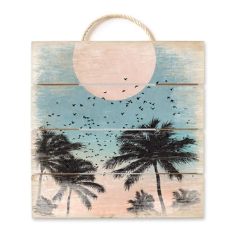 Houten Wanddecoratie Kubistika - Sunset 