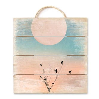 Houten Wanddecoratie Kubistika - Warm Morning 