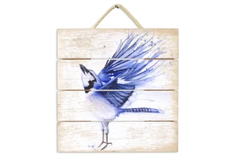 Holzbild Müller - Blaumeise - 40x41,5 cm 