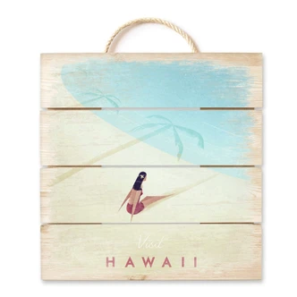 Holzbild Rivers - Hawaii - 40x41,5 cm 