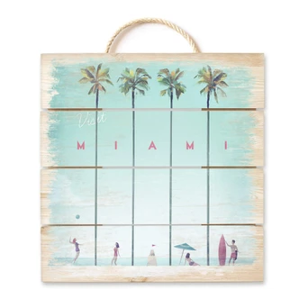 Holzbild Rivers - Miami - 40x41,5 cm Holzbild Rivers - Miami - 40x41,5 cm