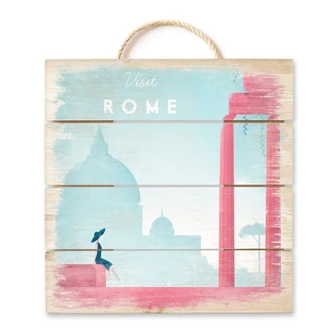 Wanddecoratie Hout - Rivers - Rome 