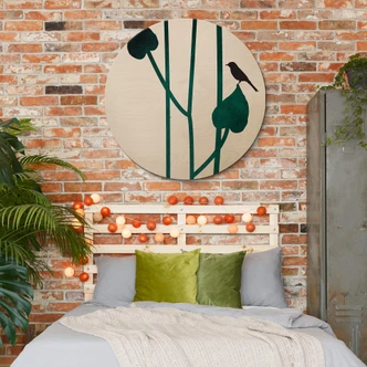 Obraz drewniany Cubistika - Natura - Okrągły 