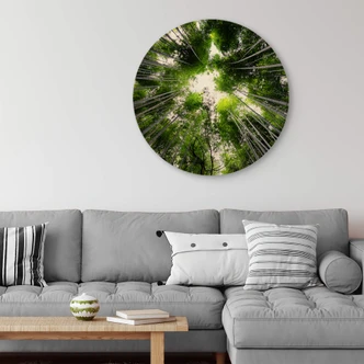 Cuadro de madera Hugonnard - Bosque en Japón - Redondo 