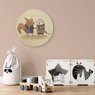 Tableau sur bois Loske - Glace - Rond 