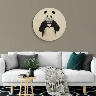 Cuadro de madera Solti - El amor lo es todo - Redondo Cuadro de madera Solti - El amor lo es todo - Redondo