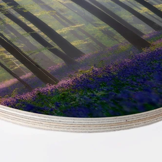 Wandcirkel Hout Popan - Hyacinthen 