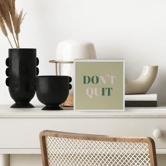 Houten Decoratieblok Don't Quit Do it 