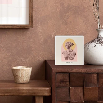 Houten Decoratieblok Beeld van de godin Artemis - Grace Digital Art 