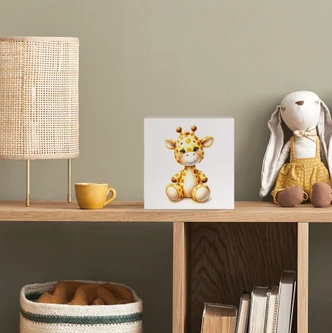 Houten Decoratieblok Kleine giraffe - Magnusson 